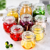 Glass sealed jar Food grade household glass jar with lid storage jar Sparkling wine bottle Pickle jar Pickle jar