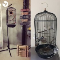 Peony parrot Xuanfeng myrroe big round metal external bird cage