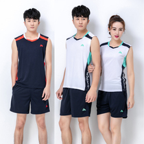 New summer quick-drying sleeveless table tennis badminton suit mens Vest Womens sleeveless shuttlecock sportswear shirt