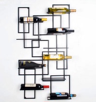 Custom bar bar wine cabinet wall-mounted restaurant rack creative wall wine display rack household iron