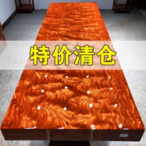 Bahua solid wood large plate tea table tea table log mahogany water ripple painting and calligraphy table Brazil rosewood special clearance