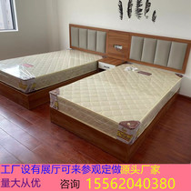 Hotel hotel bed and breakfast bed customization standard room Single room full set of furniture Bedside bed box Bedside table TV table soft bag stool