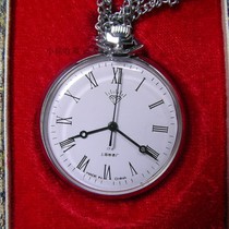 90s out of print stock new Shanghai Diamond mechanical watch clockwork pocket watch Roman silver