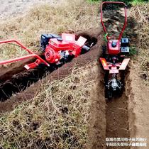 Orchard small multi-functional diesel ditching machine gasoline new micro-tiller rotary tiller ditching artifact agricultural machinery
