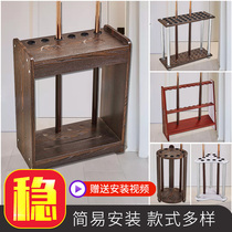 Billiard pole stand Floor-standing solid wood composite wood rotating multi-function wall-hanging rack pole billiards supplies Taiwan force
