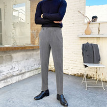 Casual trousers men Korean slim small feet trend straight Joker suit pants business dress pants autumn and winter