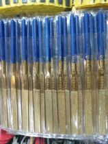 Super boutique titanium-plated gold steel stone Jacken file knife Round Square flat semi-circle triangle 10 pieces set steel contusion knife