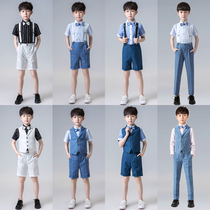 Flower girl wedding childrens small suit suit boy British host piano performance dress summer Prince walk