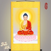 Pharmacist Liuli Light Tasta Buddha painting Buddha temple living room decoration painting silk painting scroll painting custom