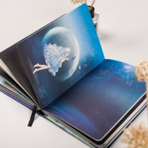 Luminous girl heart color page diary student fairy dream butterfly illustration hand account notes graduation stationery gift