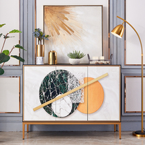 American light luxury sideboard simple living room porch cabinet shoe cabinet multi-layer storage cabinet tea cabinet art decoration cabinet