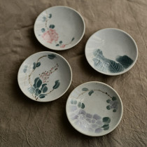 Chutian Yao Jingdezhen underglazed pastel hand-painted tea tray cup holder ceramic insulation pad glaze color round coaster