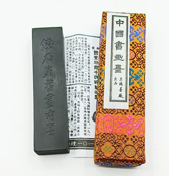 古墨 中国書画墨 上海墨廠出品 油煙101 書道具 中国古墨 上海墨廠 大好山水 油煙101 未使用 58g