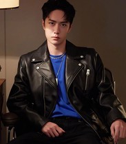 American spring and autumn ins trend short paragraph loose mens leather clothing Hong Kong windmill youth handsome jacket couple coat