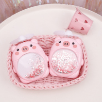  Net celebrity charging quicksand portable electric fan Cute mini student small USB dormitory Net celebrity cartoon childrens female