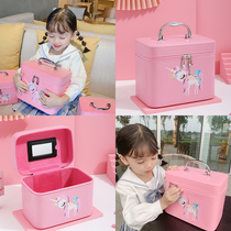 Childrens hair accessories storage box portable high-end portable cute little girl princess girl baby jewelry box