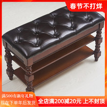 American solid wood shoe stool porch storage shoe rack home door can be used to wear shoes stool home storage sofa stool