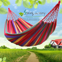 Canvas hammock outdoor thick anti-rollover single double indoor balcony dormitory hanging chair swing student adult cradle