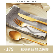 Zara Home Golden household stainless steel western cutlery set 3 pieces 42752311302