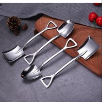 Thickened stainless steel shovel spoon creative coffee dessert ice cream mixing rice spoon retro shovel shovel scoop