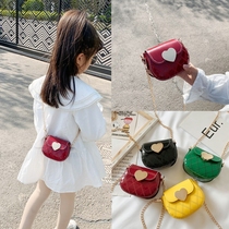 Children's bag women's 2021 new children's bag cute little satchel foreign fashion girls chain messenger bag tide