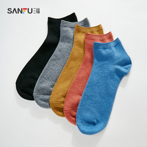 Sanfu mens boat Socks 1 pair warm winter flat wool soft casual mens socks 805884
