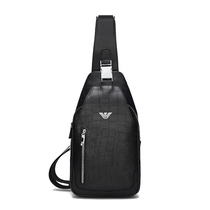  Armani chest bag mens bag messenger bag shoulder bag mens backpack bag leather cowhide tide brand leisure