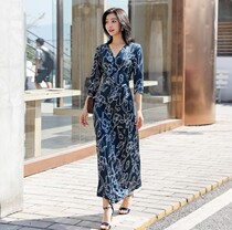 2021 New Thailand Bali Beach Dress Ethnic Wind Seaside Resort Super Immortal Slim Bohemian Dress
