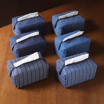 Spring mud tea ceremony Blue Series cloth towel cover paper bag cotton linen tissue bag paper towel box tissue box