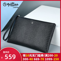 Kinley to 2022 new handbags Mens fashion Envelopes Men Business Sheep Leather Hand bag mens bag Boomers