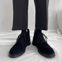 Summer Black middle Help Martin boots Mens boots Korean version Inlenty wind low Help tooling Short boots Ins breathable Male Shoe tide