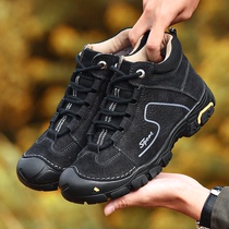 Spring summer and autumn leather waterproof motorcycle riding shoes mens four seasons motorcycle board shoes British breathable tooling non-slip boots