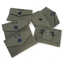 Korean War US military M1942 first aid kit military green pure webbing small bag belt adhesive hook high quality