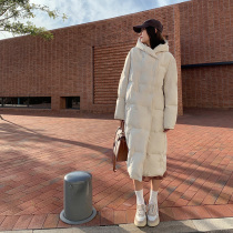 Zhang Zixuan CheriZ White down jacket female white duck down thin long knee jacket winter wear 2021 New