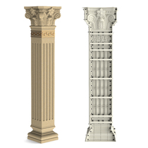European-style square Roman column mold Villa gate mid-style bag corner side square column cement column sub-mold construction template