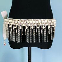 New belly dance waist chain New tassel Oriental dance color diamond belt dance waist seal sexy diamond chain female Joker