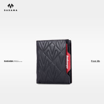 babama bull leather mens wallet tide card large capacity short youth student personality fashion bull leather wallet card bag thin