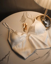 Italy LA luxury 19 m Silk without steel ring underwear Adjustable suspenders mulberry silk bra
