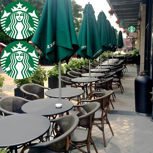 户外藤椅家具星巴克桌椅阳台庭院桌椅室外咖啡桌椅组合三五件套装