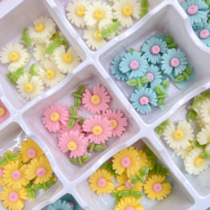 Baking cake decoration chocolate color daisy white flower dessert hotel paper cup ice cream plug-in finished product