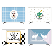 TV cover Dust cover hanging fabric LCD 55 inch 50 curved 65 cover fabric Computer TV cover wall hanging
