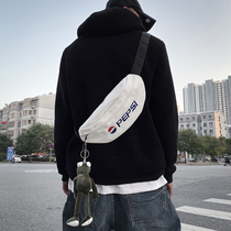 Chest bag male trendy brand ins street trend shoulder bag Japanese canvas shoulder bag backpack small satchel student running bag