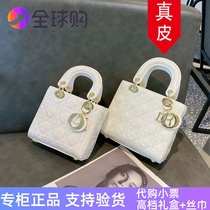 Hong Kong Lacquer Leather Princess Bag Kit Women 2023 New Genuine Leather Advanced Senses Handbag small crowdsourced design Oblique Satchel Bag