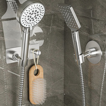 Bathroom shower bracket non-perforated bathing nozzle seat adjustable shower head base fixed storage rack