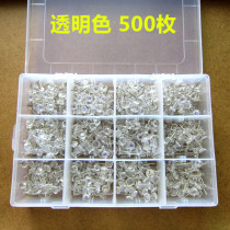 Transparent I-shaped nails 5 hundred boxed art creation Cork stud crystal color