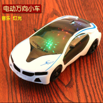 Childrens toy car electric universal 3D light glowing music car model night market stalls hot supply