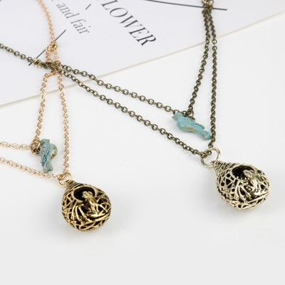 taobao agent Movie Peripherals New European and American Creative Retro Bird Nest Bird Pendant Vampire Diaries Same Necklace Sweater Chain