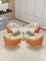 Milk tea shop Restaurant Reception card seat Wrought iron sofa table and chair combination Cafe Barbecue dessert shop Sales department negotiation