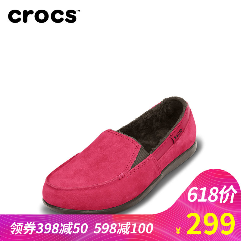 Crocs Luo Chi outdoor shoes winter models in South Korea against velvet flat plus velvet casual women's shoes | 12972