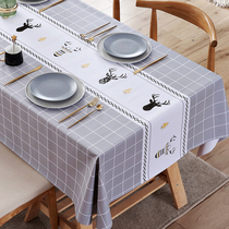 European tablecloth waterproof and oil-proof disposable anti-hot ins Wind household table table cloth tea table cloth pvc table mat